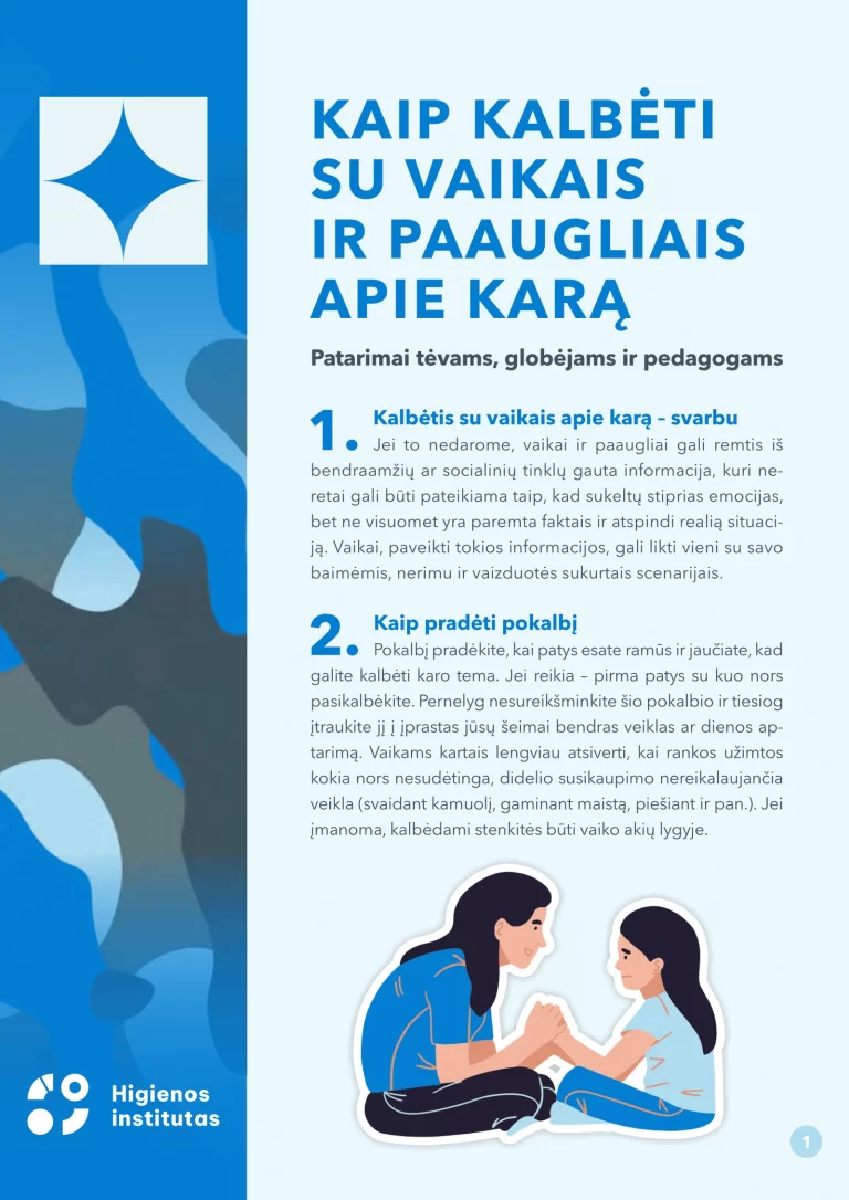 Kaip kalbėti su vaikais ir paaugliais apie karą